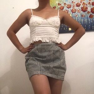 mini plaid skirt with baby slits